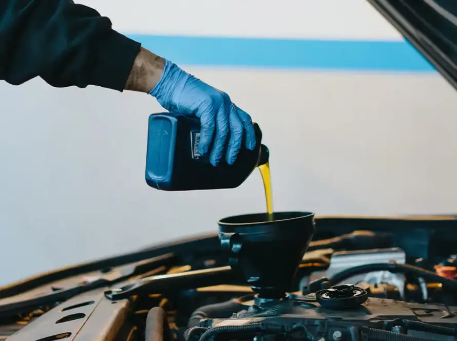 Professional oil change service at Grand Prix Customs in Brooklyn, NY