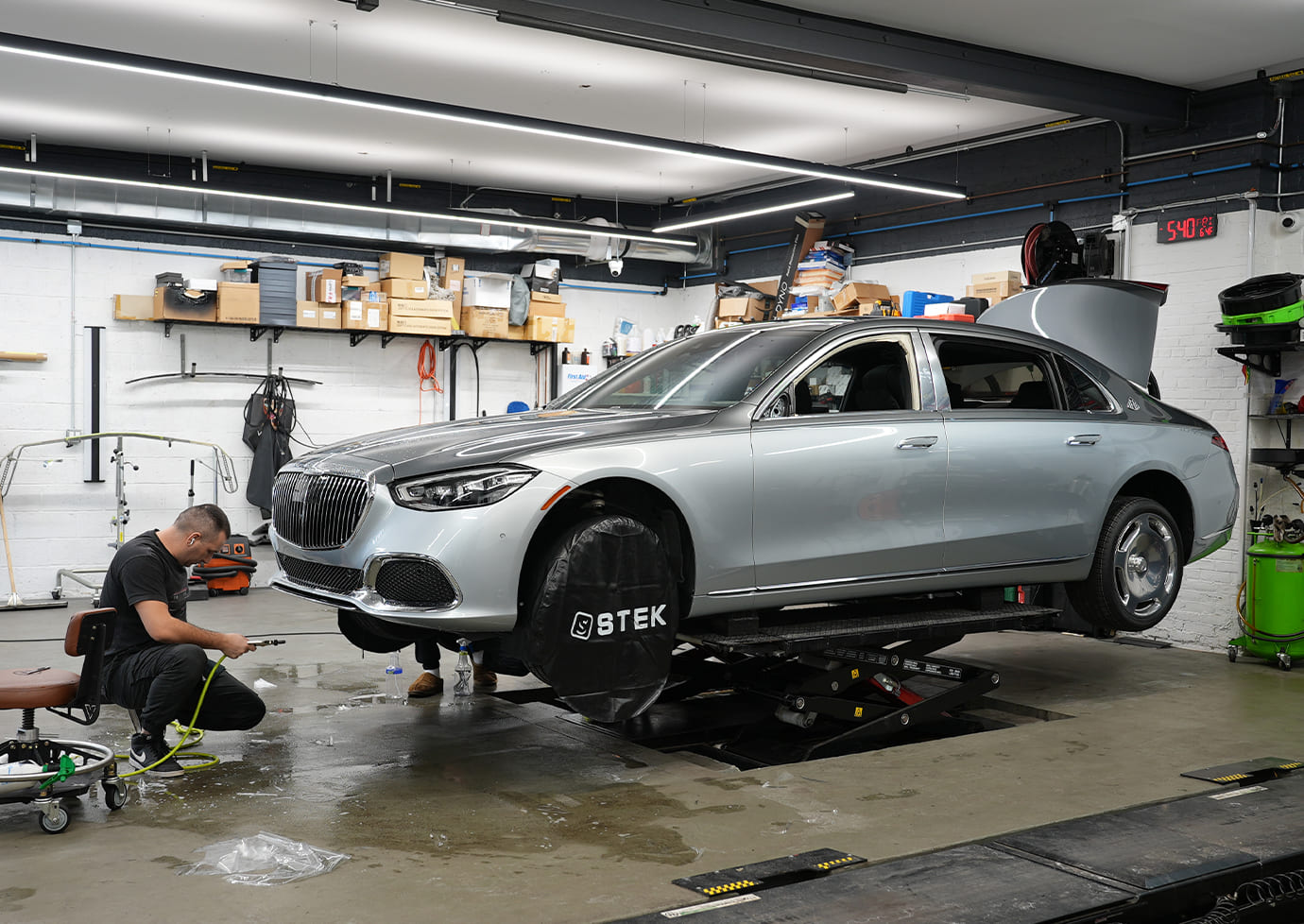 STEK PPF install at Grand Prix Customs, Brooklyn.